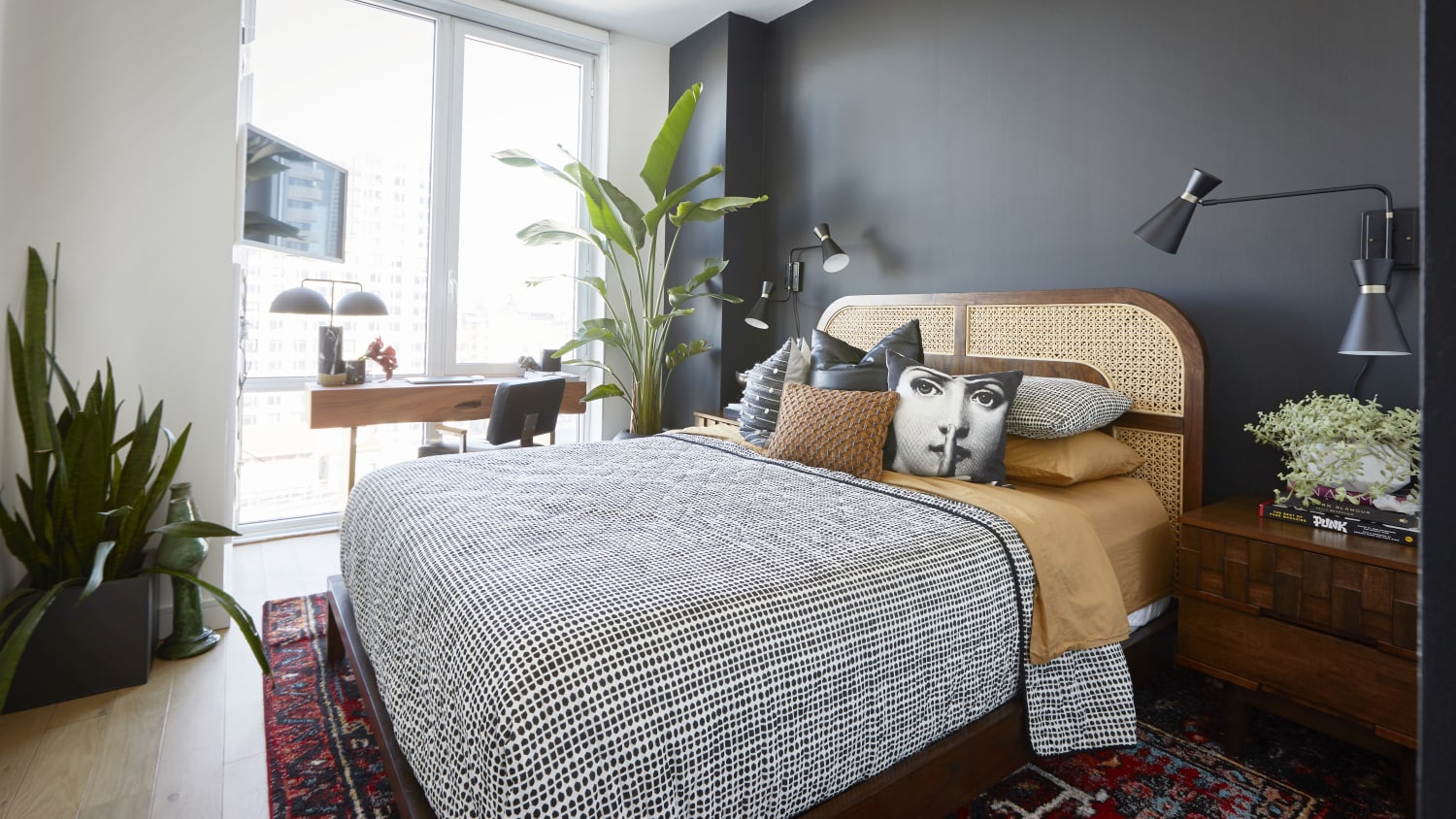 Boho rattan outlet bed frame